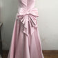 Pink Fashion V-neck Exquisite Floral Elegant Long Satin Ball Gown Evening Dress Party Dress nv3555