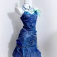 Blue Sparkling Sequin Spaghetti Strap Short Homecoming Dress Party Gown nv3023