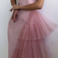 black/Pink sweetheart neckline elegant long tulle ball gown evening dress nv3203