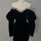 Black shiny sweetheart collar long sleeve short Velvet homecoming dress birthday holiday party dress nv3159