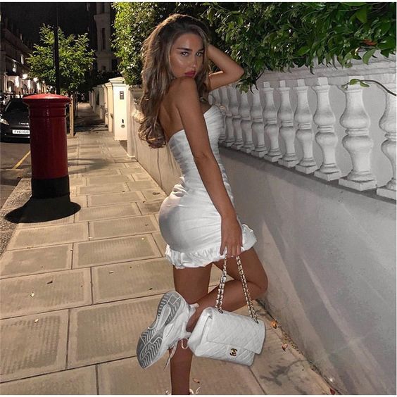 White Bodycon Short Off Shoulder Homecoming Dress Party Dress nv2221