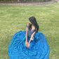 Blue Shiny Elegant Exquisite Beaded A-Line Long Sequined Prom Dress Evening Dress Party Dress Graduation Dress nv3487