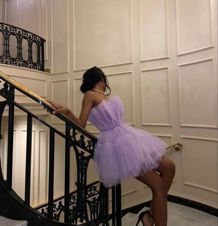 Robe de soirée en tulle violet à la mode, jolie robe courte en tulle, élégante, robe de bal, robe de soirée, robe de soirée nv3294