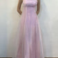 Pink Simple Fashion Elegant Floral Spaghetti Strap Long Tulle Ball Gown Evening Gown Bridesmaid Dresses Prom Dress nv3790