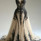 Black exquisite lace long tulle ball gown evening dress wedding dress nv3455