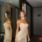 Champagne Fashion Bodycon Evening Dress Prom Dress Party Dress nv1866