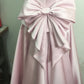 Pink Fashion V-neck Exquisite Floral Elegant Long Satin Ball Gown Evening Dress Party Dress nv3555