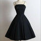 Black Mini A-Line Spaghetti Strap Short Prom Gown Homecoming Dress nv2081