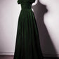 Beautiful Green Off Shoulder A-Line Velvet Long Party Dress Bridesmaid Dresses Prom Dress Evening Gown nv2018