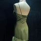 Green Satin Sweetheart Straps Long Evening Dress Wedding Party Dress nv1555