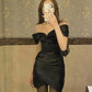 Black tight strapless fashion short birthday dress homecoming dress party dress nv2208