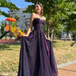 A-line sweetheart spaghetti strap glitter tulle long ball gown formal evening dress nv1759