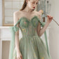 Lovely High Low Lace Party Dress, Green Tulle Short Prom Dress, Green Homecoming Dress nv1639