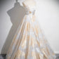 Beautiful Spaghetti Strap Floor Length Prom Dress, A-Line Floral Pattern Evening Party Dress nv1420