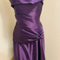 Purple Vintage Elegant Fashion Long Satin Ball Gown Evening Dress Party Dress nv3570