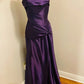 Purple Vintage Elegant Fashion Long Satin Ball Gown Evening Dress Party Dress nv3570