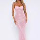 Pink Shiny Fashion Elegant Long Mermaid Slim Sequin Ball Gown Evening Dress Party Dress nv3523