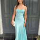 Simple Blue Sheath Side Slit Maxi Long Party Prom Dresses,Evening Dresses nv1640