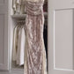 Off-white Elegant Lace Bodycon Dress Long Birthday Party Dress Evening Dress Maxi Dress nv2728