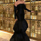 Black sexy mermaid long party prom dress evening gown nv2044