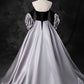 Black Sweetheart Neck Velvet Floor Length Formal Dress, Detachable off Shoulder Chic Party Dress nv1425